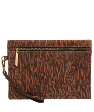 'Chalfont' Animal Print Nappa Leather Clutch Bag