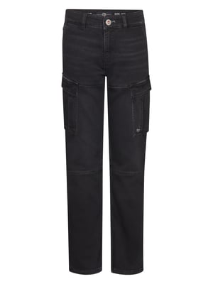 Petrol Industries - Jongens Torino Regular Cargo Denim Iguana - Zwart