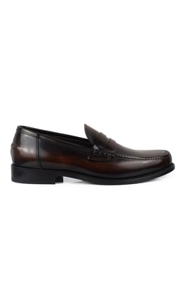 Alberto leren mocassins bruin