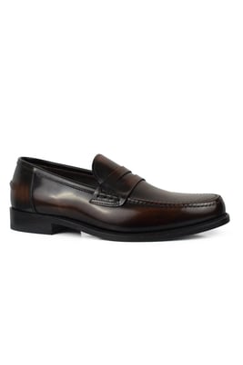 Alberto leren mocassins bruin