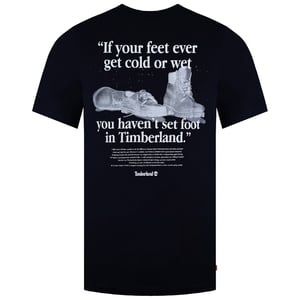 Timberland Back Boot Mens Navy T-Shirt