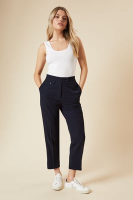 Tab Detail Capri Trouser