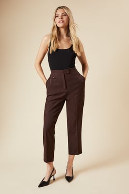 Tab Detail Capri Trouser