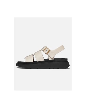 FitFlop GEN-FF Fisherman Lädersandaler i beige för kvinnor