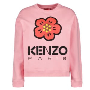 Kenzo Paris bloemlogo roze roze sweatshirt