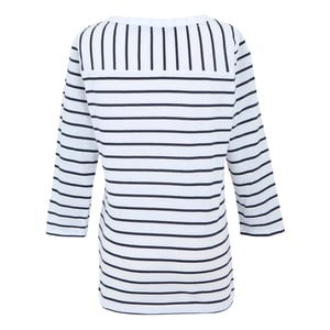 Regatta Dam/Ladies Baylette II randig T-shirt (Vit/marinefärgad)