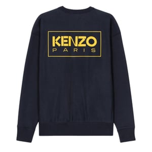 Kenzo Paris Outlined Logo Midnight Blue Sweatshirt