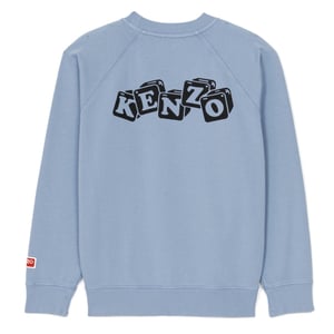 Kenzo Boke Boy Flower Graphic Light Blue Sweatshirt