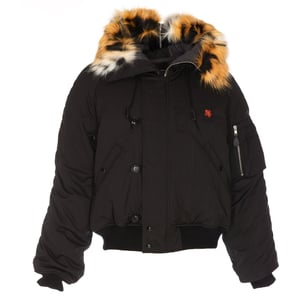 Kenzo Plain Black Bomber Jacket