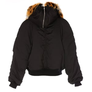 Kenzo Plain Black Bomber Jacket