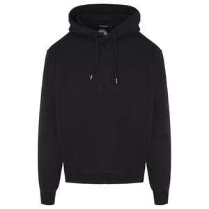 Dsquared2 Cool Fit Embossed Maple Leaf Logo Black Hoodie
