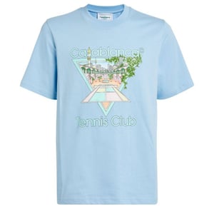 Casablanca Tennis Club Design Light Blue T-Shirt