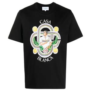 Casablanca Le Joueur Design Black T-Shirt