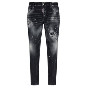 Dsquared2 Skater Jeans Paint Splatter Faded Black Wash Jeans