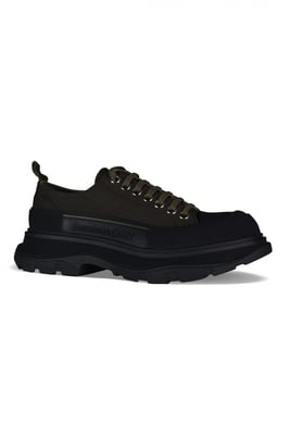 Alexander McQueen sneakers met loopvlak glad kaki