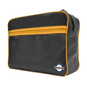 Lambretta Unisex Retro Tas voor Volwassenen (Zwart/Mustard)