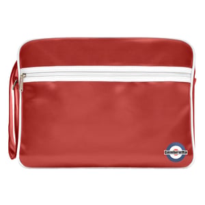 Lambretta Unisex Retro Tas voor Volwassenen (Bourgogne/Wit)