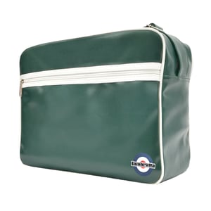 Lambretta Unisex Retro Tas voor Volwassenen (Donkergroen/wit)