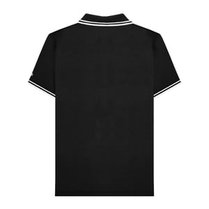 Lambretta Mens SS25 Two Tone Tipped Polo Shirt (Black/White)