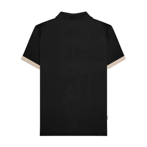 Lambretta Mens Vintage Panelled Polo Shirt (Black)