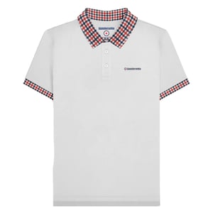 Lambretta Heren SS25 Gingham Poloshirt (Wit)