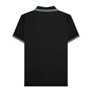 Lambretta Heren SS25 Verticale Streep Polo Shirt (Zwart)