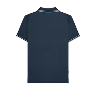 Lambretta Mens SS24 Houndstooth Polo Shirt (Navy)