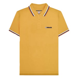 Lambretta Mens SS25 Triple Tipped Polo Shirt (Gold)