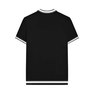 Lambretta Mens Valero Knitted Tipped Short-Sleeved Polo Shirt (Black)