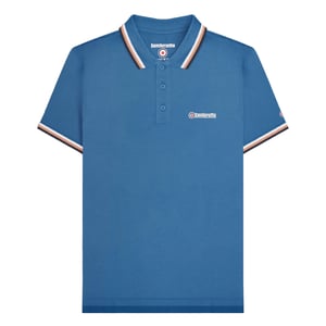 Lambretta Mens SS25 Triple Tipped Big & Tall Polo Shirt (Dark Blue/White/Cork/Navy)