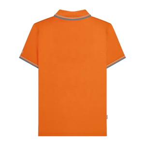 Lambretta Mens SS25 Twin Tip Polo Shirt (Orange/Sky)