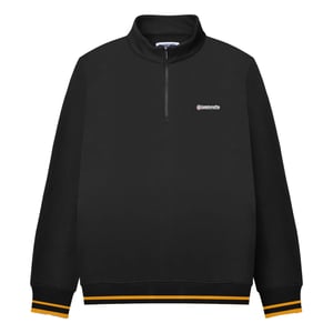 Lambretta Heren Tipped Kwart Rits Sweatshirt (Zwart/Goud)