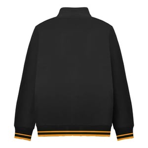 Lambretta Heren Tipped Kwart Rits Sweatshirt (Zwart/Goud)