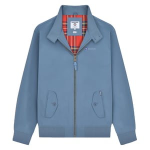 Lambretta Mens Shower Resistant Harrington Jacket (Mid Blue)