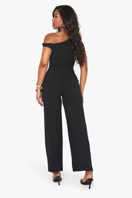 Linen Look Twist Strap Jumpsuit