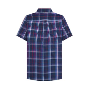 Lambretta Mens SS25 Checked Shirt (Navy/Blue/Red)