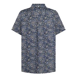 Lambretta Mens SS25 Paisley Shirt (Navy)