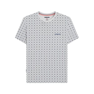 Lambretta Mens SS25 Geometric T-Shirt (White/Smoke Blue)