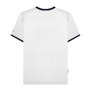 Lambretta Mens SS25 Ringer Logo T-Shirt (White/Navy)