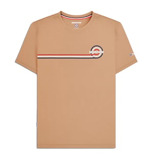 Lambretta Mens SS24 Retro Stripe T-Shirt (Sand)