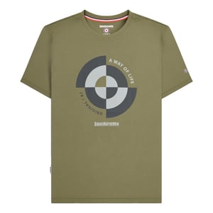 Lambretta Mens Target Quadrant T-Shirt (Khaki Green)