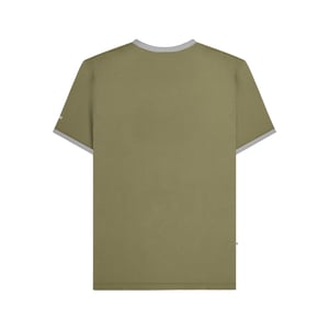 Lambretta Mens Target Ringer T-Shirt (Khaki Green/Grey)