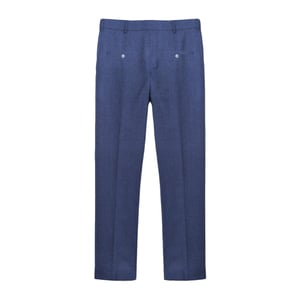Lambretta Mens Spencer Checked Suit Trousers (Navy)