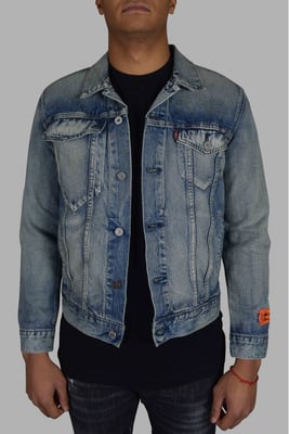 Heron Preston Denim jack Blauw