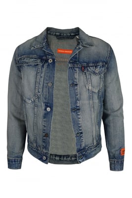 Heron Preston Denim jack Blauw