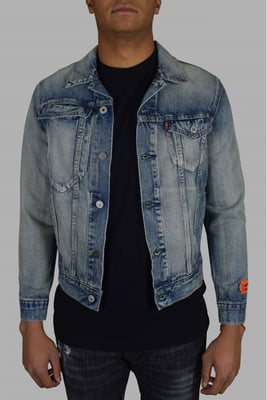 Heron Preston Denim jack Blauw