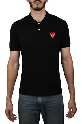 Comme des garçons pikétröja Svart