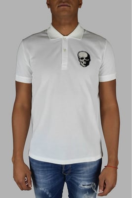 Poloshirt Alexander McQueen wit