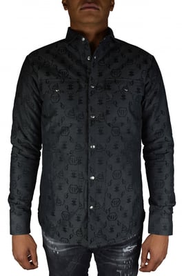 Philipp Plein LS Monogram overhemd Zwart