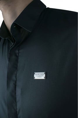 Philipp Plein Diamond Cut LS Iconisch overhemd Zwart